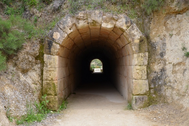 Ancient Nemea - Covered Stadium tunnel is 36m long